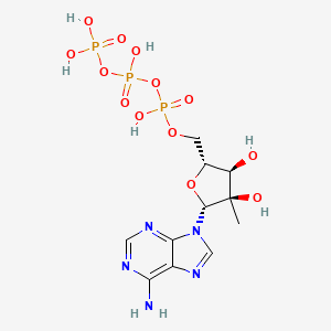 molecular formula C11H18N5O13P3 B15290745 [[(2R,3R,4R,5R)-5-(6-aminopurin-9-yl)-3,4-dihydroxy-4-methyl-tetrahydrofuran-2-yl]methoxy-hydroxy-phosphoryl] phosphono hydrogen phosphate 