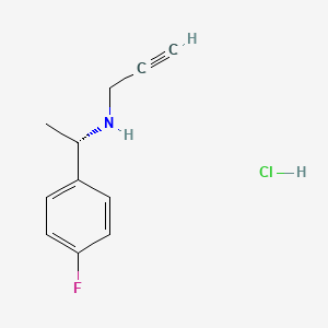 N-[(1S)-1-(4-fluorophenyl)ethyl]prop-2-yn-1-amine;hydrochloride