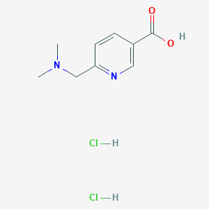 molecular formula C9H14Cl2N2O2 B1529076 6-[(Dimethylamino)methyl]pyridine-3-carboxylic acid dihydrochloride CAS No. 1803610-90-3