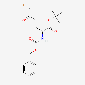 molecular formula C18H24BrNO5 B15290761 6-Bromo-5-oxo-N-[(phenylmethoxy)carbonyl]-L-norleucine 1,1-Dimethylethyl Ester 