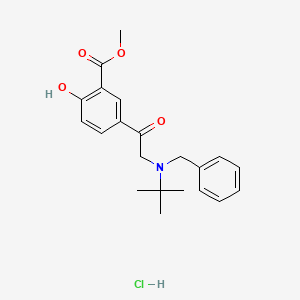 molecular formula C21H26ClNO4 B15290770 Methyl 5-[2-[Benzyl(tert-butyl)amino]acetyl]-2-hydroxybenzoate Hydrochloride 