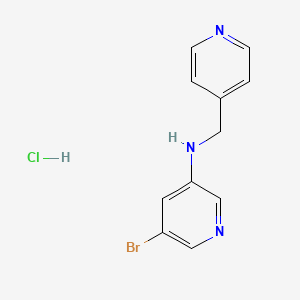 molecular formula C11H11BrClN3 B1529078 5-bromo-N-(pyridin-4-ylmethyl)pyridin-3-amine hydrochloride CAS No. 1803561-08-1