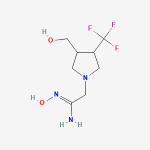 (Z)-N'-hydroxy-2-(3-(hydroxymethyl)-4-(trifluoromethyl)pyrrolidin-1-yl)acetimidamide