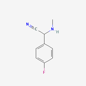 molecular formula C9H9FN2 B15290822 (4-Fluorophenyl)(methylamino)acetonitrile CAS No. 370554-92-0