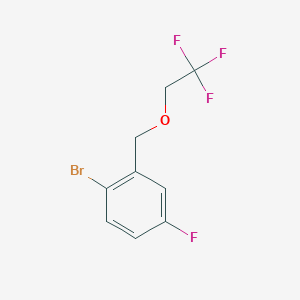 molecular formula C9H7BrF4O B1529083 1-溴-4-氟-2-((2,2,2-三氟乙氧基)甲基)苯 CAS No. 1704065-28-0