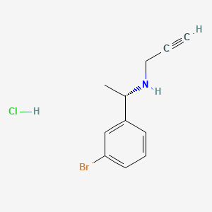 N-[(1S)-1-(3-bromophenyl)ethyl]prop-2-yn-1-amine;hydrochloride