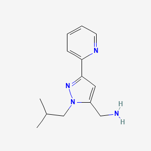 (1-isobutyl-3-(pyridin-2-yl)-1H-pyrazol-5-yl)methanamine