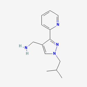 molecular formula C13H18N4 B15290918 (1-isobutyl-3-(pyridin-2-yl)-1H-pyrazol-4-yl)methanamine 