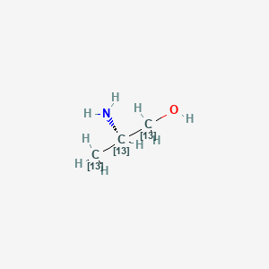 molecular formula C3H9NO B15290969 (2S)-2-amino(1,2,3-13C3)propan-1-ol 