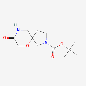 molecular formula C12H20N2O4 B1529099 叔丁基 8-氧代-6-氧杂-2,9-二氮杂螺[4.5]癸烷-2-羧酸盐 CAS No. 1251007-91-6