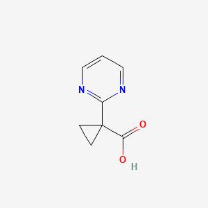 molecular formula C8H8N2O2 B1529110 1-(嘧啶-2-基)环丙烷-1-羧酸 CAS No. 1427022-89-6