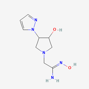 (Z)-N'-hydroxy-2-(3-hydroxy-4-(1H-pyrazol-1-yl)pyrrolidin-1-yl)acetimidamide