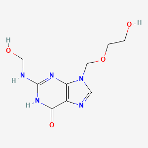 molecular formula C9H13N5O4 B15291130 Acyclovir Impurity O (N-Hydroxymethyl Acyclovir), Technical Grade 