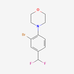 molecular formula C11H12BrF2NO B1529119 4-(2-Bromo-4-(difluoromethyl)phenyl)morpholine CAS No. 1704080-67-0