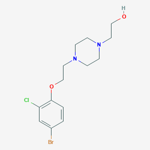 molecular formula C14H20BrClN2O2 B1529120 2-(4-(2-(4-溴-2-氯苯氧基)乙基)哌嗪-1-基)乙醇 CAS No. 1704074-29-2