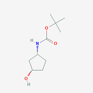 molecular formula C10H19NO3 B152913 叔丁基((1R,3S)-3-羟基环戊基)氨基甲酸酯 CAS No. 225641-84-9