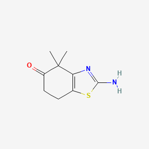 molecular formula C9H12N2OS B1529134 2-氨基-4,4-二甲基-4,5,6,7-四氢-1,3-苯并噻唑-5-酮 CAS No. 1621686-10-9