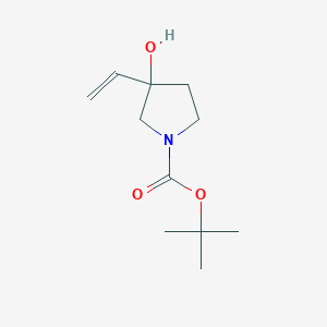 molecular formula C11H19NO3 B1529136 Tert-butyl 3-hydroxy-3-vinylpyrrolidine-1-carboxylate CAS No. 1375303-06-2