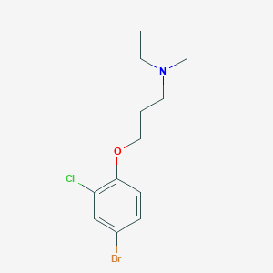 molecular formula C13H19BrClNO B1529140 3-(4-bromo-2-chlorophenoxy)-N,N-diethylpropan-1-amine CAS No. 1704095-78-2