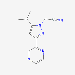 2-(5-isopropyl-3-(pyrazin-2-yl)-1H-pyrazol-1-yl)acetonitrile