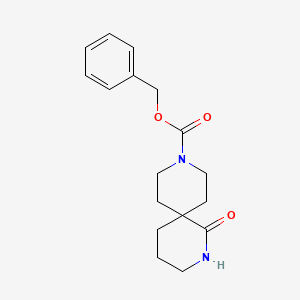 molecular formula C17H22N2O3 B1529142 Benzyl 1-oxo-2,9-diazaspiro[5.5]undecane-9-carboxylate CAS No. 1630906-94-3