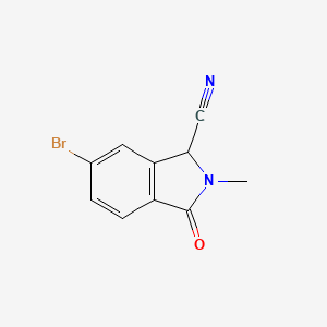 molecular formula C10H7BrN2O B1529145 6-bromo-2-methyl-3-oxo-2,3-dihydro-1H-isoindole-1-carbonitrile CAS No. 1644602-70-9