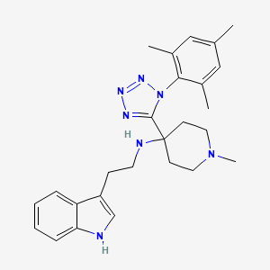 molecular formula C26H33N7 B15291455 N-[1-Methyl-4-[1-(2,4,6-trimethylphenyl)-1H-tetrazol-5-yl]-4-piperidinyl]-1H-indole-3-ethanamine 