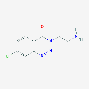 molecular formula C9H9ClN4O B1529148 3-(2-aminoethyl)-7-chlorobenzo[d][1,2,3]triazin-4(3H)-one CAS No. 1955524-25-0