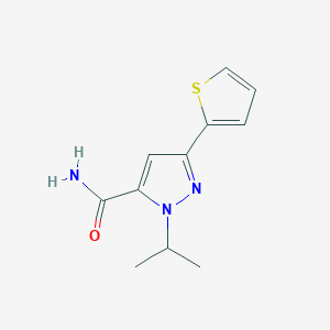 1-isopropyl-3-(thiophen-2-yl)-1H-pyrazole-5-carboxamide