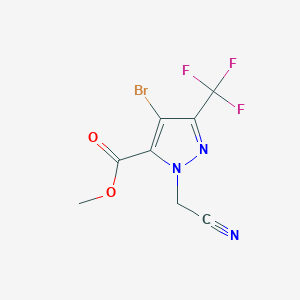 methyl 4-bromo-1-(cyanomethyl)-3-(trifluoromethyl)-1H-pyrazole-5-carboxylate