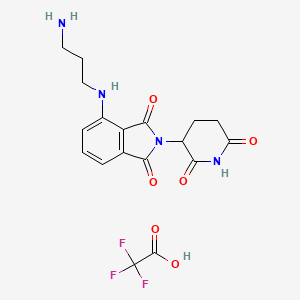 molecular formula C18H19F3N4O6 B15291607 4-((3-Aminopropyl)amino)-2-(2,6-dioxopiperidin-3-yl)isoindoline-1,3-dione 2,2,2-trifluoroacetate 