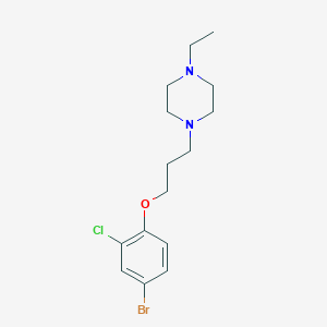 molecular formula C15H22BrClN2O B1529162 1-(3-(4-Bromo-2-chlorophenoxy)propyl)-4-ethylpiperazine CAS No. 1704081-38-8