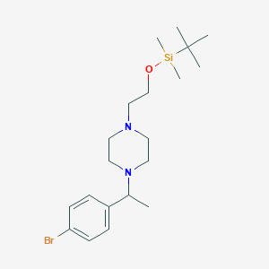 molecular formula C20H35BrN2OSi B1529163 1-(1-(4-溴苯基)乙基)-4-(2-((叔丁基二甲基甲硅烷基)氧基)乙基)哌嗪 CAS No. 1704069-38-4