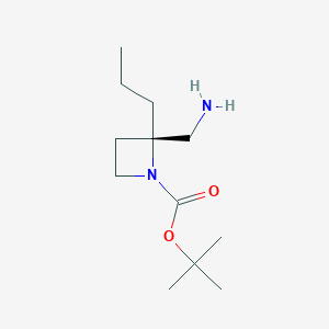 molecular formula C12H24N2O2 B1529164 叔丁基 (2S)-2-(氨基甲基)-2-丙基氮杂环丁烷-1-羧酸酯 CAS No. 1630815-51-8