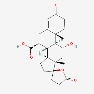 (7R,8S,9S,10R,11R,13S,14S,17R)-11-hydroxy-10,13-dimethyl-3,5'-dioxospiro[2,6,7,8,9,11,12,14,15,16-decahydro-1H-cyclopenta[a]phenanthrene-17,2'-oxolane]-7-carboxylic acid