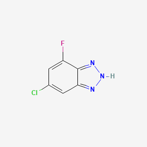 molecular formula C6H3ClFN3 B15291668 5-Chloro-7-fluoro-1H-benzo[D][1,2,3]triazole 