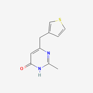 molecular formula C10H10N2OS B15291676 2-Methyl-6-(thiophen-3-ylmethyl)pyrimidin-4-ol 