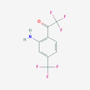 molecular formula C9H5F6NO B1529169 1-(2-氨基-4-(三氟甲基)苯基)-2,2,2-三氟乙酮 CAS No. 1448858-61-4