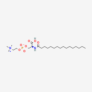 molecular formula C24H49N2O7P B15291693 N-Palmitoyl-O-phosphocholine Serine 