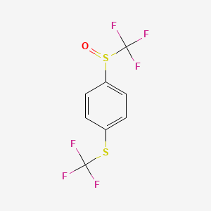 molecular formula C8H4F6OS2 B15291711 4-Trifluoromethylthiophenyl trifluoromethyl sulphoxide 