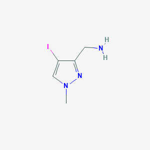 (4-Iodo-1-methyl-1H-pyrazol-3-yl)methanamine