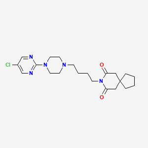 Buspirone Hydrochloride Imp. I (EP); Buspirone Imp. I (EP); 8-[4-[4-(5-Chloropyrimidin-2-yl)piperazin-1-yl]butyl]-8-azaspiro[4.5]decane-7,9-dione; Buspirone Hydrochloride Impurity I; Buspirone Impurity I; 5-Chloro Buspirone