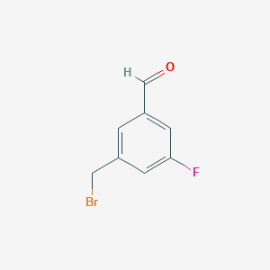 molecular formula C8H6BrFO B1529180 3-(溴甲基)-5-氟苯甲醛 CAS No. 1379358-86-7