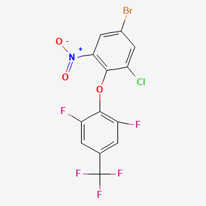 2-(4-Bromo-2-chloro-6-nitro-phenoxy)-1,3-difluoro-5-(trifluoromethyl)benzene