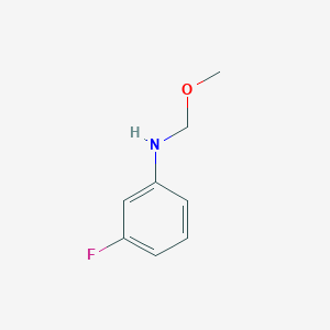 molecular formula C8H10FNO B15291863 3-fluoro-N-(methoxymethyl)aniline CAS No. 253597-58-9