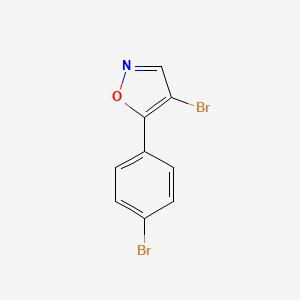 molecular formula C9H5Br2NO B1529189 4-溴-5-(4-溴苯基)异噁唑 CAS No. 1159981-76-6