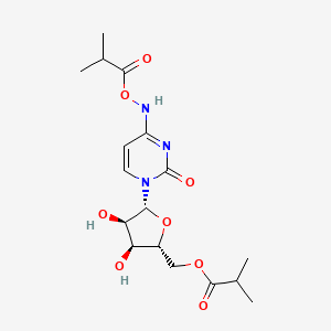 [(2R,3S,4R,5R)-3,4-dihydroxy-5-[4-(2-methylpropanoyloxyamino)-2-oxopyrimidin-1-yl]oxolan-2-yl]methyl 2-methylpropanoate