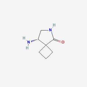 molecular formula C7H12N2O B1529204 (S)-8-Amino-6-azaspiro[3.4]octan-5-one CAS No. 1810074-93-1