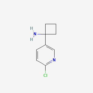 molecular formula C9H11ClN2 B1529206 1-(6-Chloropyridin-3-YL)cyclobutanamine CAS No. 1256810-23-7