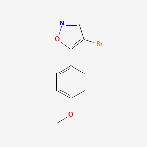 molecular formula C10H8BrNO2 B1529208 4-溴-5-(4-甲氧基苯基)异噁唑 CAS No. 1159981-74-4